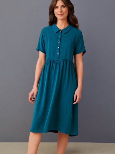 Marina | relaxed linen shirt dress