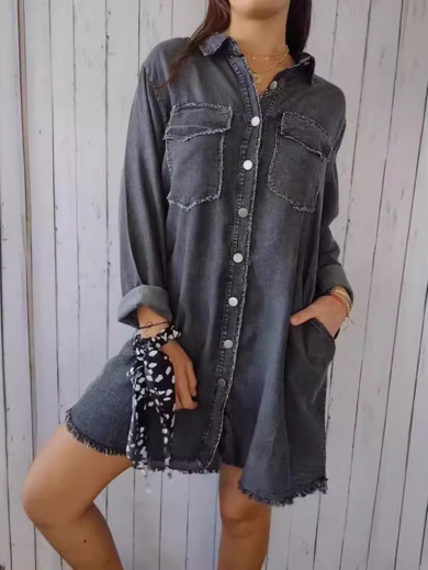 Lightweight Denim Shirt Dress