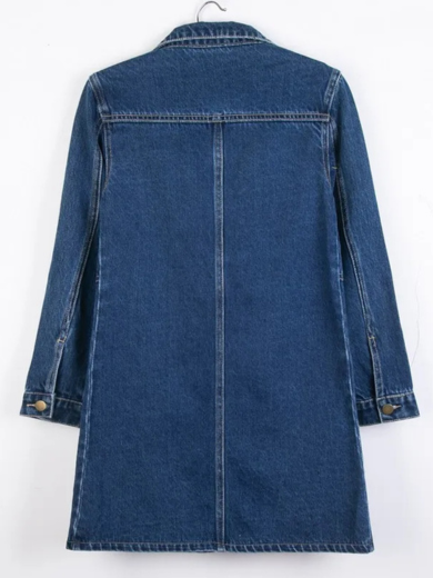 Longline Denim Utility Jacket