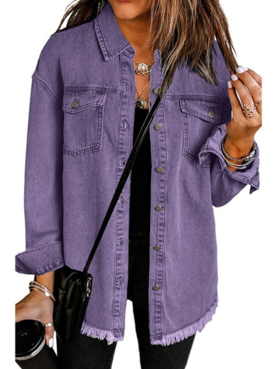 Relaxed Denim Button-Up Jacket