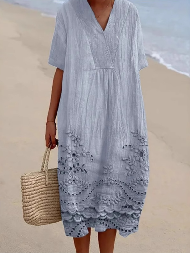 Eleanor | Short Sleeve Midi Dress