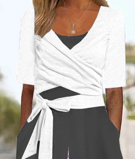 Ivy | Graphic V-Neck Romper