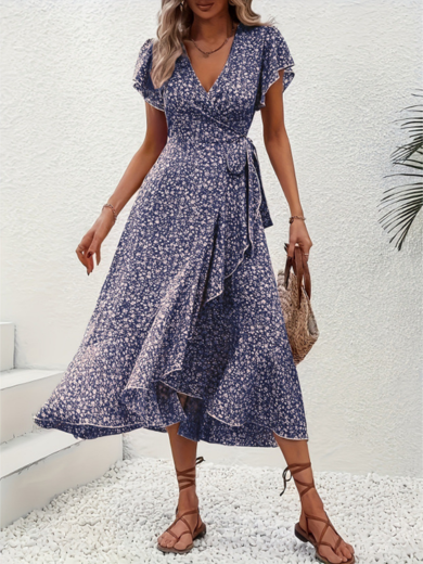 Sophie | Easy-Wrap Floral Elegance Dress