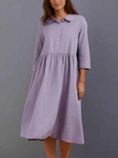 Sorella | Timeless Cotton linen-blend midi dress
