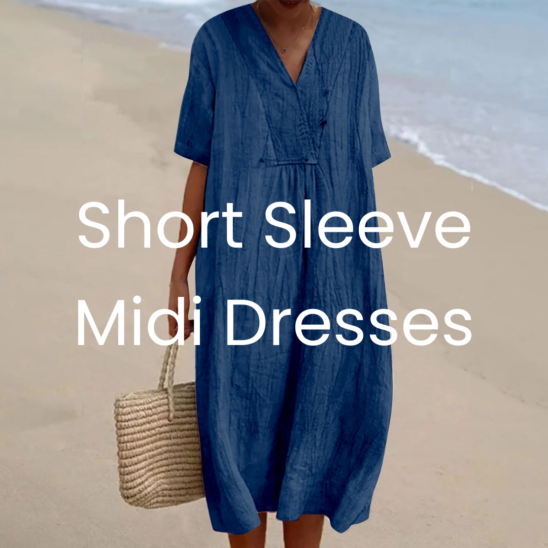 Short Sleeve Midi Dresses