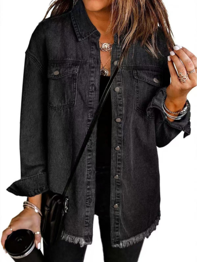 Relaxed Denim Button-Up Jacket