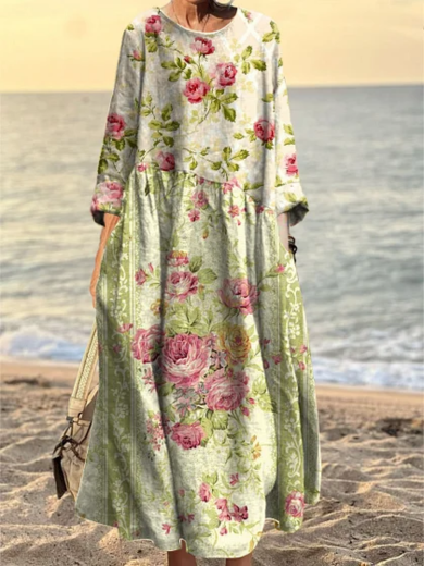 Nara | Vintage-Inspired Cotton-Linen Dress