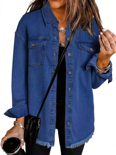 Relaxed Denim Button-Up Jacket