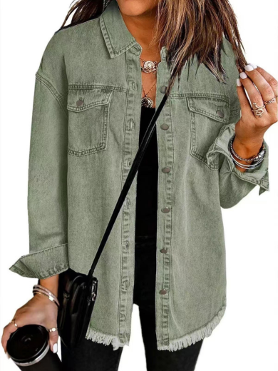 Relaxed Denim Button-Up Jacket