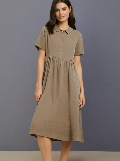 Marina | relaxed linen shirt dress