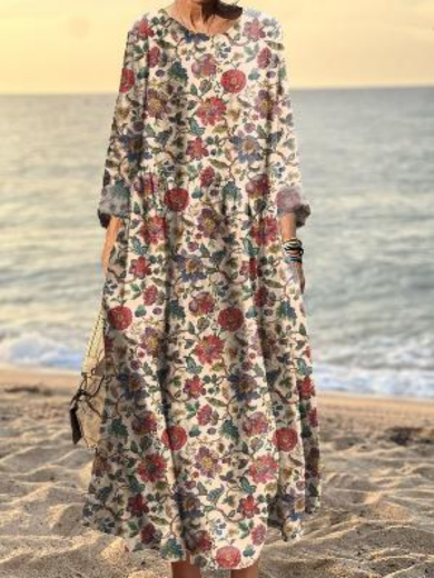 Kyra | Vintage-Inspired Cotton-Linen Dress