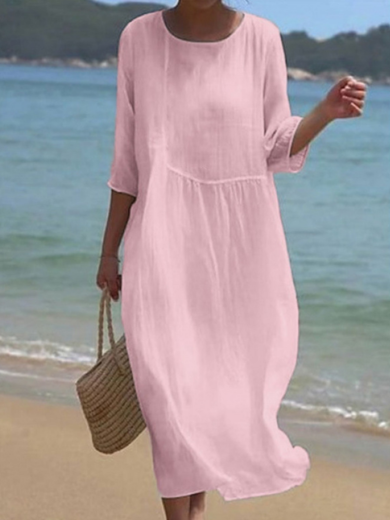 Aria | Pink Sculpted Print Midi Dress