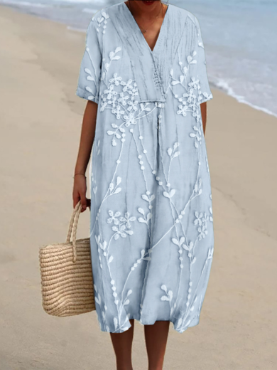 Janet | Short Sleeve Midi Dress