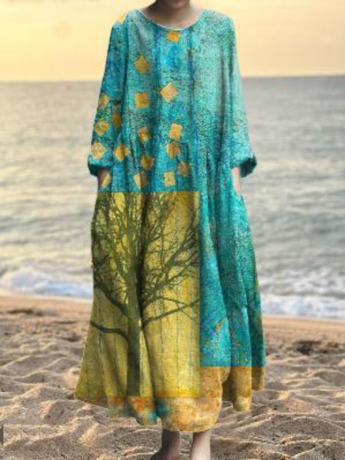 Nya | Vintage-Inspired Cotton-Linen Dress