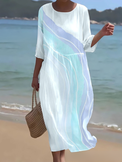 Serena | Sky Blue Midi Dress