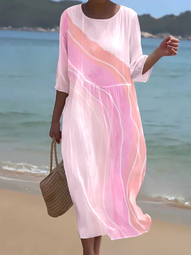 Rose | Blush Pink Midi Dress