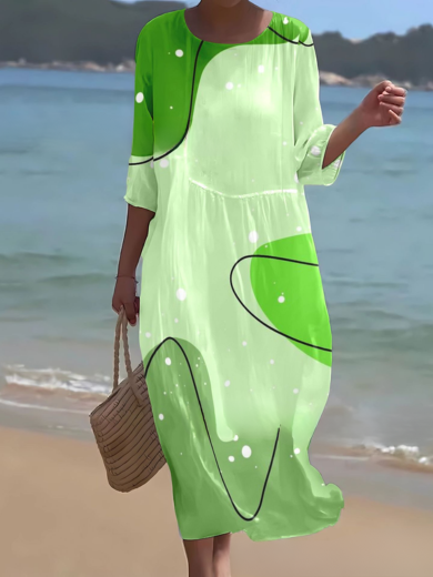 Lime | Bright Green Midi Dress