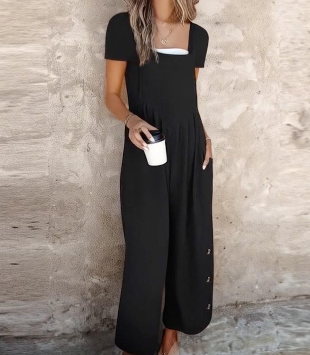 Vogue | Black Square Neck Power Suit