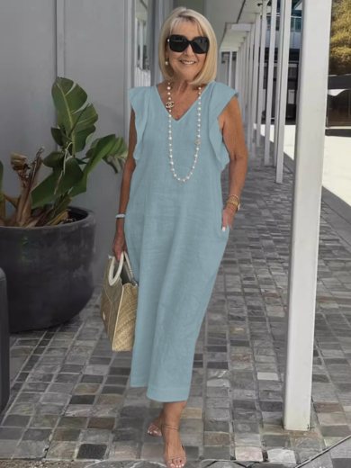 Ella | Easy-Fit Linen Pocket Dress