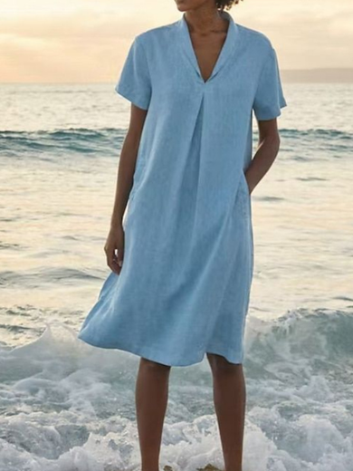Lana Cotton-Linen Day Dress