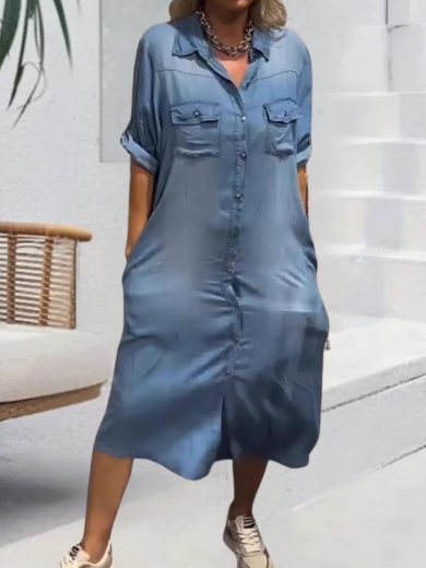Clara | Easy-Fit Everyday Denim Dress