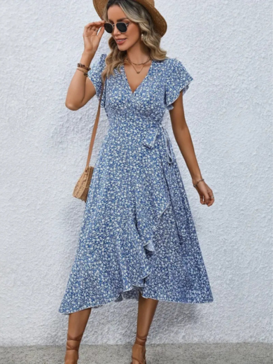 Sophie | Easy-Wrap Floral Elegance Dress