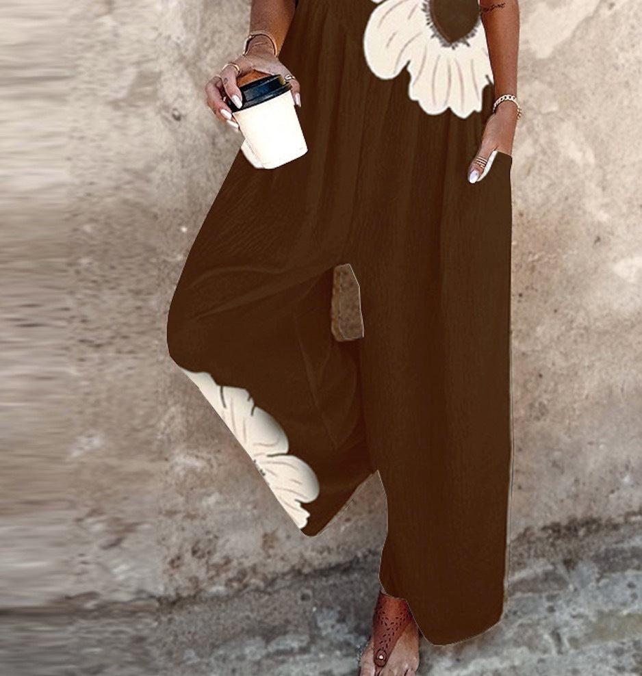 Mocha | Earth Tone Floral Suit