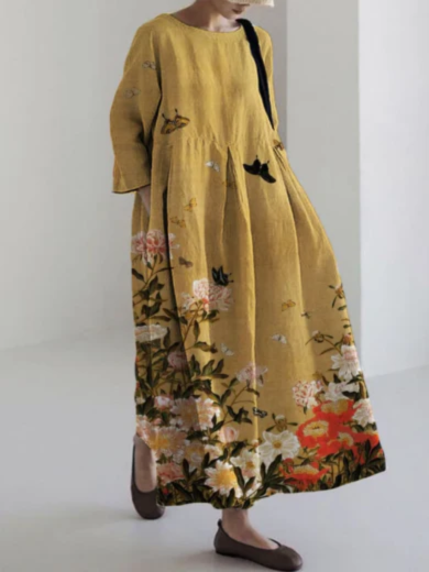 Alana | Linen Maxi Dress