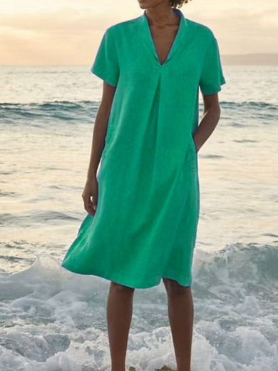 Lana Cotton-Linen Day Dress