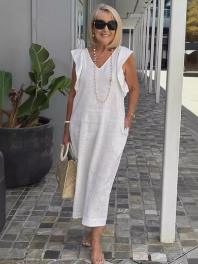 Ella | Easy-Fit Linen Pocket Dress