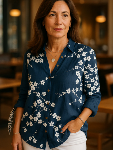 Willow| Elegant Cotton Blouse