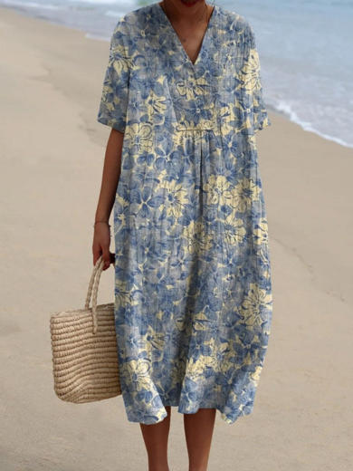 Christine | Short Sleeve Midi Dress
