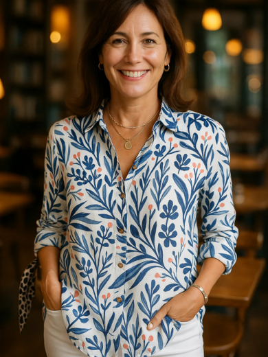 Indie| Elegant Cotton Blouse