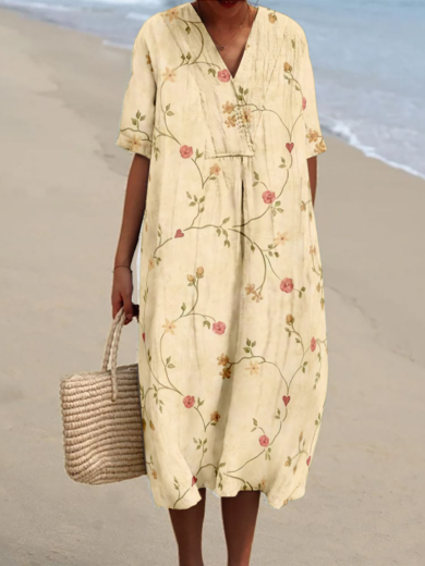 Carol | Short Sleeve Midi Dress