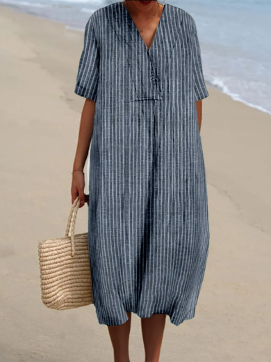 Deborah | Short Sleeve Midi Dress
