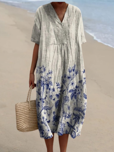 Barbara | Short Sleeve Midi Dress