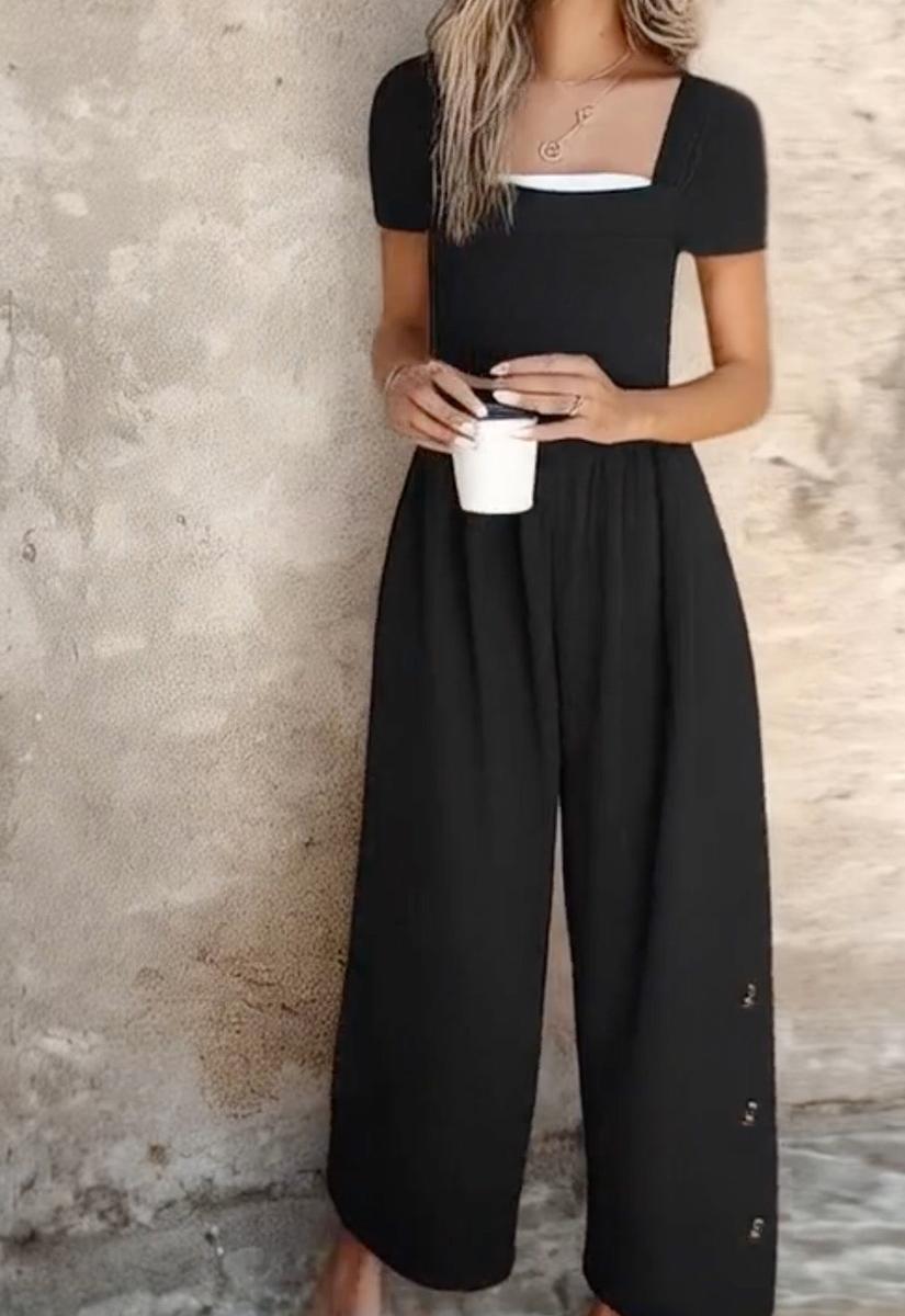 Vogue | Black Square Neck Power Suit