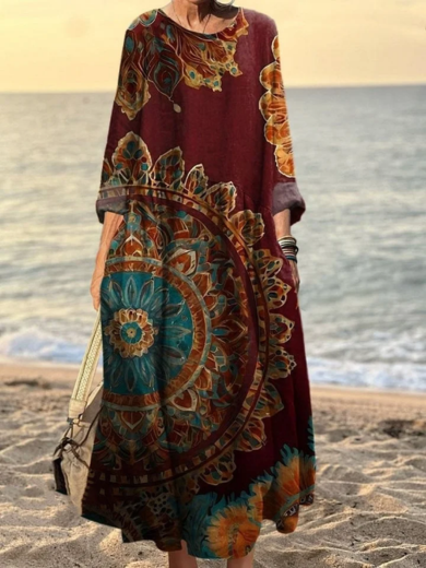 Amira | Vintage-Inspired Cotton-Linen Dress