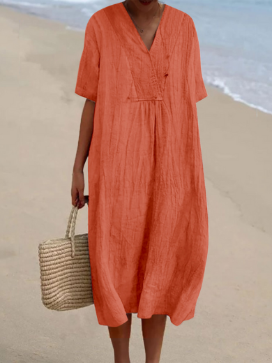 Victoria | Short Sleeve Midi Dress