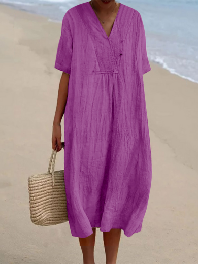 Sarah | Short Sleeve Midi Dress