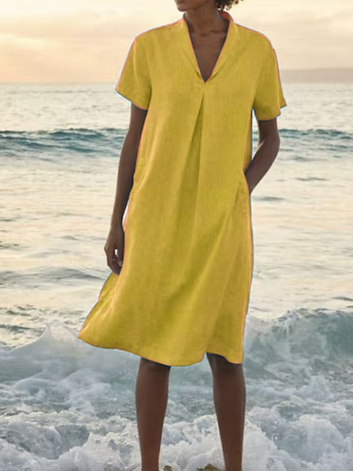 Lana Cotton-Linen Day Dress