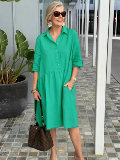 Clara | Easy Elegance Shirt Dress