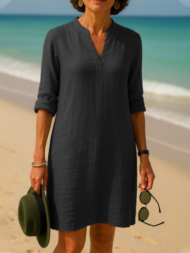 Vera Retro Linen Dress