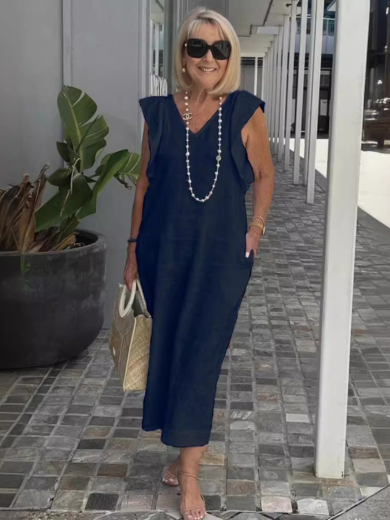Ella | Easy-Fit Linen Pocket Dress