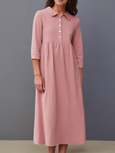 Sorella | Timeless Cotton linen-blend midi dress