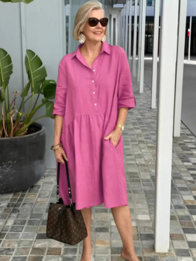 Clara | Easy Elegance Shirt Dress