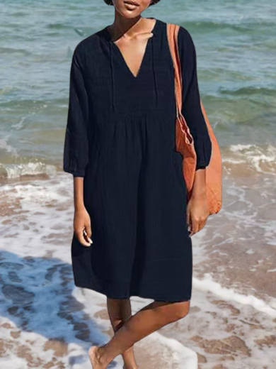 Navy | Breezy Everyday Dress