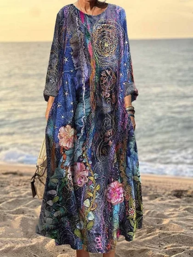 Iris | Vintage-Inspired Cotton-Linen Dress