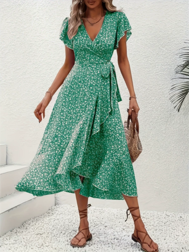 Sophie | Easy-Wrap Floral Elegance Dress