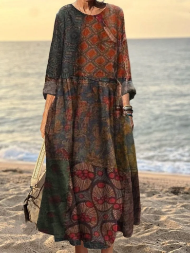 Clara | Vintage-Inspired Cotton-Linen Dress